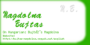 magdolna bujtas business card